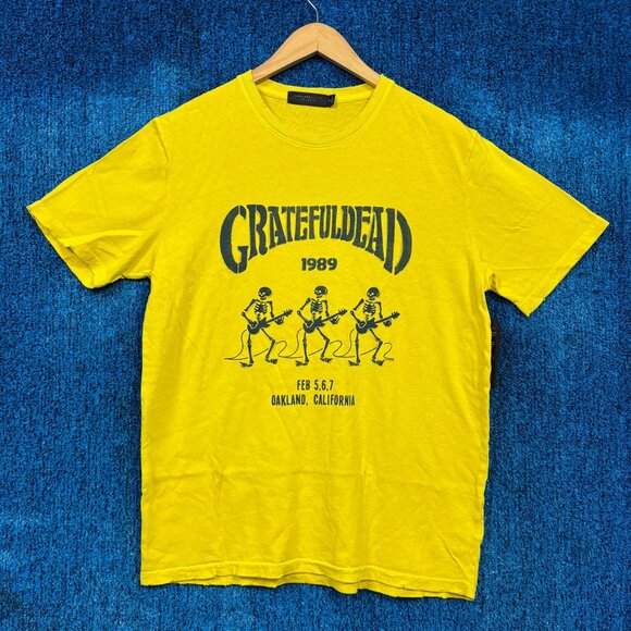 Grateful Dead 1989 Oakland Rock Yellow T-Shirt Size Medium - Picture 1 of 4